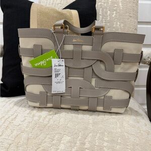 Sam Edelman Beige and Taupe Tote Bag